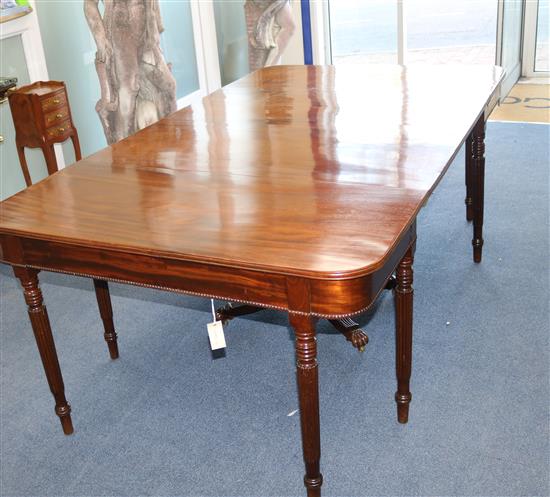 A Regency Irish mahogany extending dining table, W.6ft 6in D.3ft 10in. H.2ft 5in.
